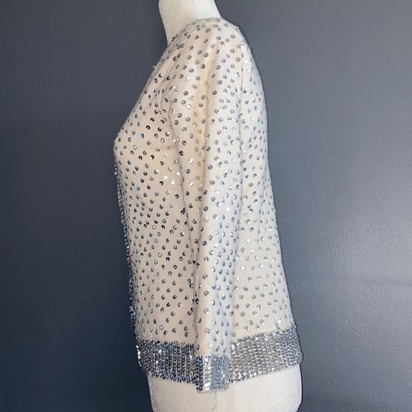 An Original Milly Of New York Silver Sequence Cardigan - Picture 2 of 13
